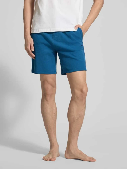 Zdjęcie produktu Szorty dresowe o kroju regular fit z mieszanki bawełny model 'WAFFLE SHORTS' Boss Niebieski