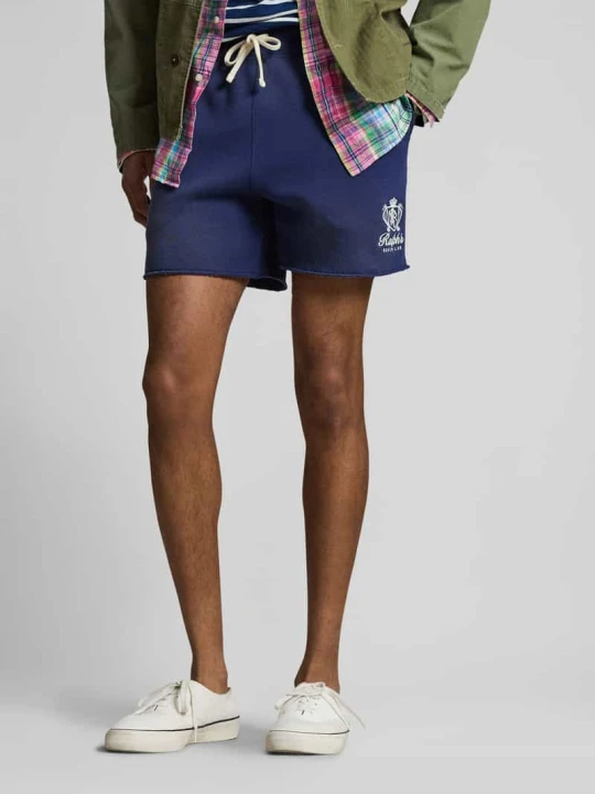 Zdjęcie produktu Szorty dresowe o kroju regular fit z wyhaftowanym logo Polo Ralph Lauren Ciemnoniebieski