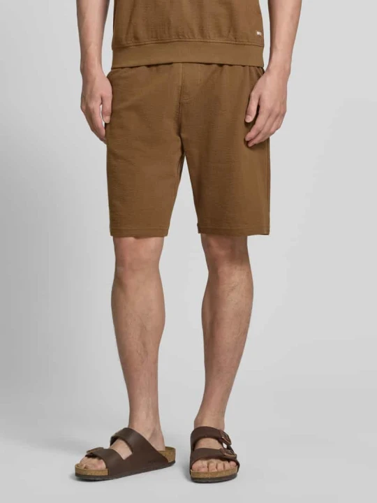 Zdjęcie produktu Szorty dresowe o kroju relaxed fit z czystej bawełny model 'DETROIT' s.Oliver Jasnobrązowy