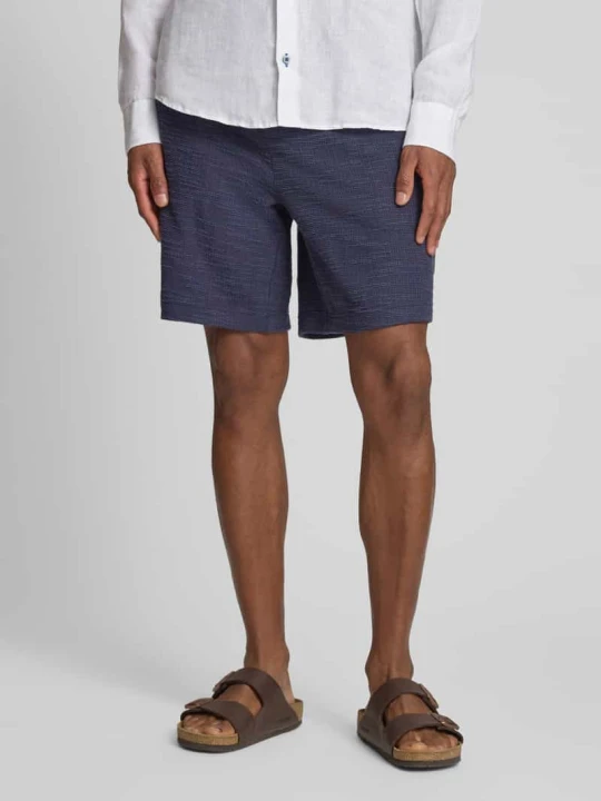 Zdjęcie produktu Szorty dresowe o kroju relaxed fit z mieszanki bawełny Marc O'Polo Ciemnoniebieski