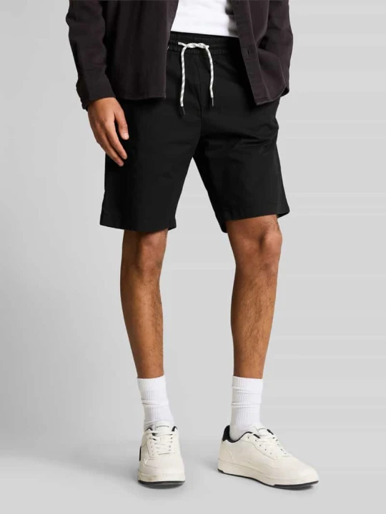 Zdjęcie produktu Szorty dresowe w kroju regular fit z czystej bawełny Tom Tailor Czarny