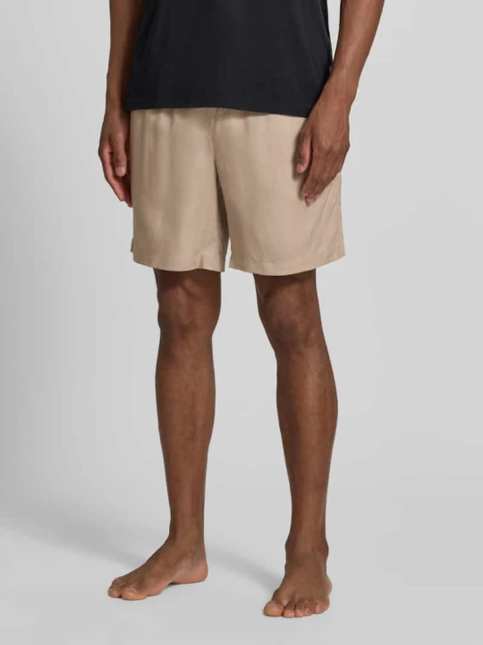 Zdjęcie produktu Szorty dresowe w kroju regular fit z mieszanka wiskozy i lnu model 'FRESH SHORTS' Boss Piaskowy