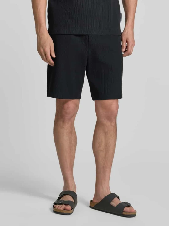 Zdjęcie produktu Szorty dresowe w kroju relaxed fit z czystej bawełny Tom Tailor Czarny