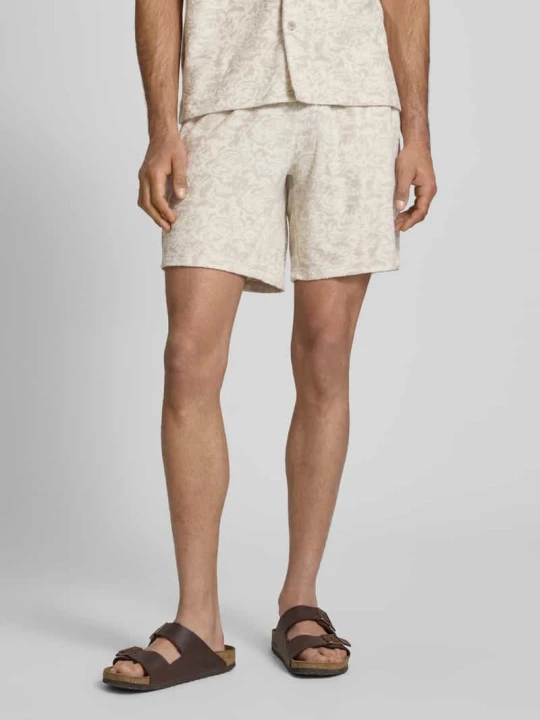 Zdjęcie produktu Szorty dresowe w kroju relaxed fit z dodatkiem bawełny model 'CLEMENT' Only & Sons Złamany biały