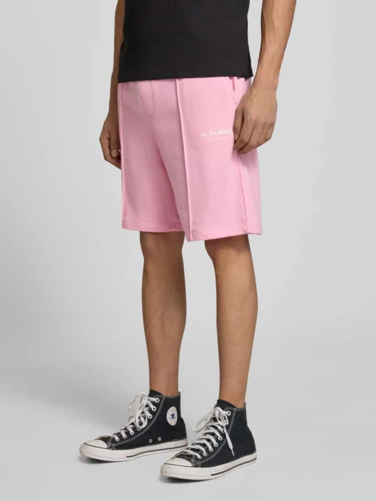 Zdjęcie produktu Szorty dresowe z logo model 'KANE' Jack&Jones Mocnoróżowy