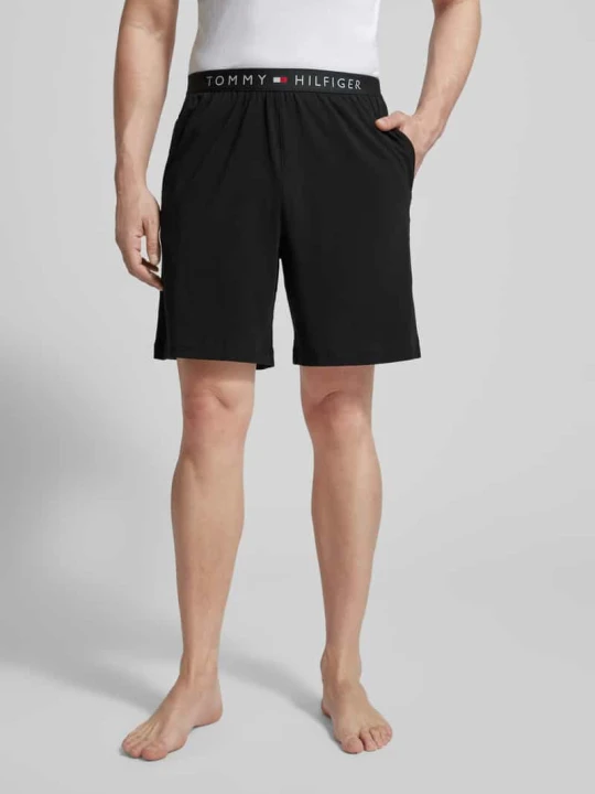 Zdjęcie produktu Szorty dresowe o kroju regular fit z mieszanka bawełny Tommy Hilfiger Czarny