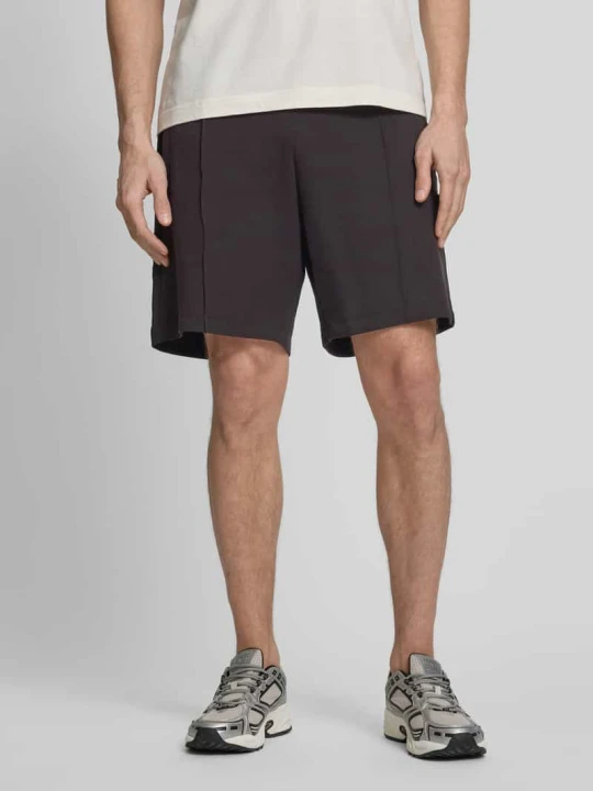 Zdjęcie produktu Szorty dresowe z mieszanki bawełny w kroju regular fit model 'DIMACSHORT' Hugo Czarny