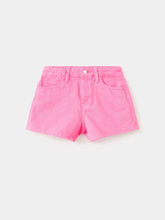 Zdjęcie produktu Szorty dżinsowe o prostym kroju fuksja - Dzieci - - MANGO KIDS