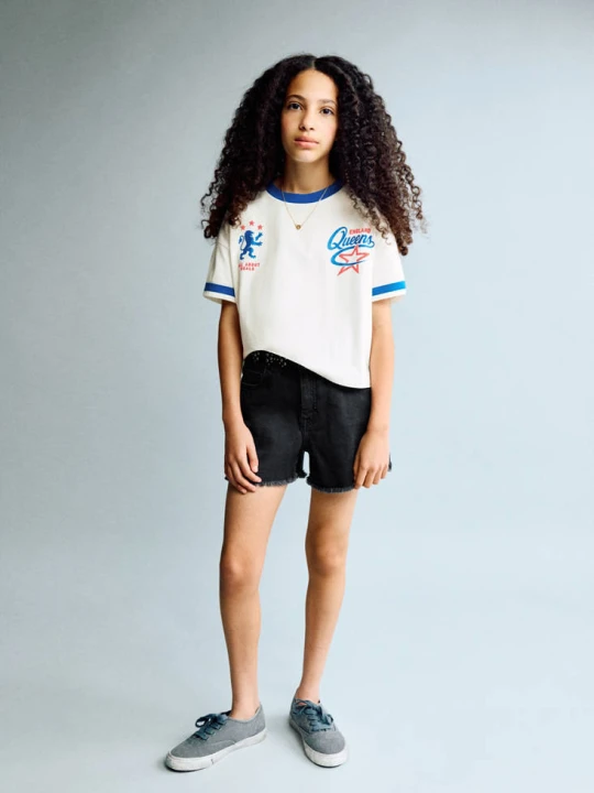 Zdjęcie produktu Szorty dżinsowe z dżetami black denim - Dzieci - - MANGO KIDS