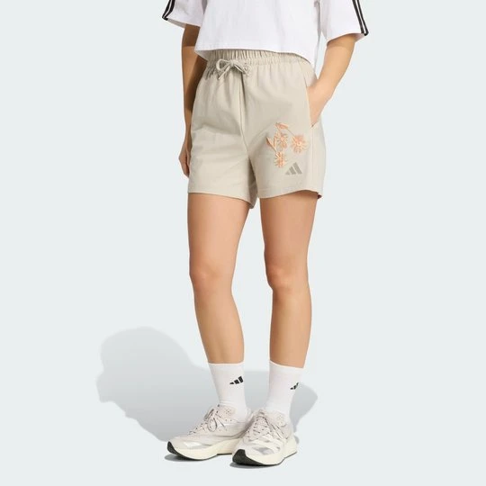 Zdjęcie produktu SZORTY ESSENTIALS 3-STRIPES COTTON Adidas beżowy