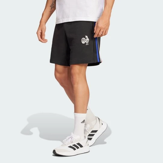 Zdjęcie produktu Szorty France Essentials 3-Stripes French Terry Adidas czarny