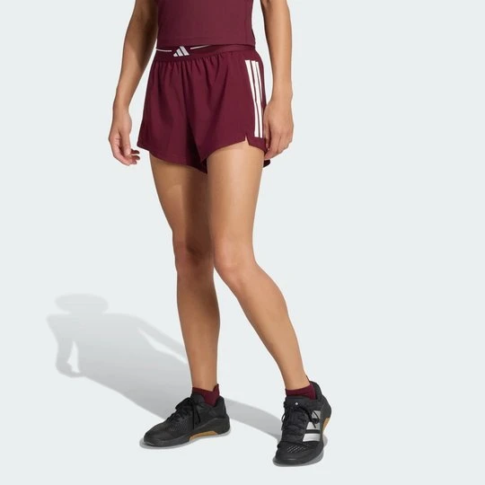 Zdjęcie produktu Szorty Hyperglam z tkaniny z 3 paskami Adidas bordowy