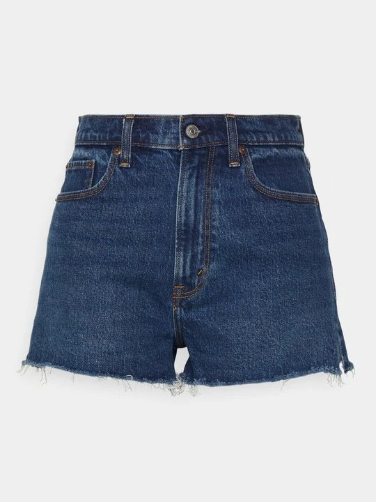 Zdjęcie produktu Szorty jeansowe Abercrombie & Fitch ciemnoniebieski