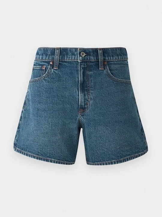 Zdjęcie produktu Szorty jeansowe Abercrombie & Fitch ciemnoniebieski