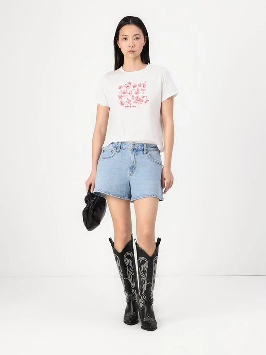 Zdjęcie produktu Szorty jeansowe Abercrombie & Fitch jasnoniebieski denim
