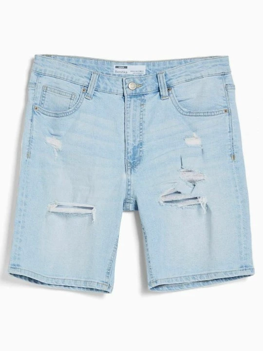 Zdjęcie produktu Szorty jeansowe Bershka jasnoniebieski