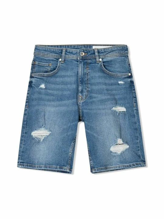Zdjęcie produktu Szorty jeansowe Bershka jasnoniebieski denim