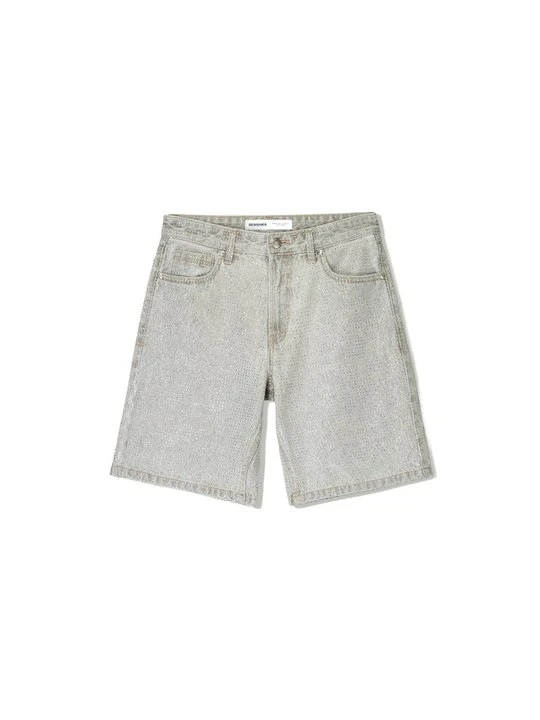 Zdjęcie produktu Szorty jeansowe Bershka szary