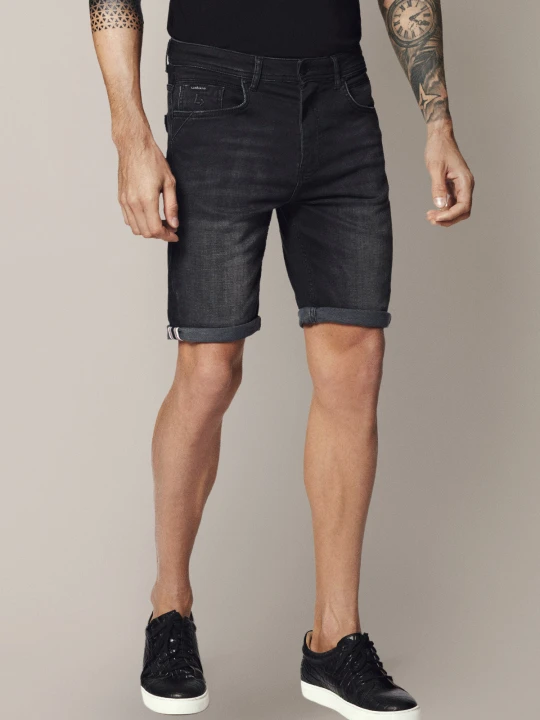 Zdjęcie produktu Szorty Jeansowe Ciemnoszare Curtis Lancerto Szary