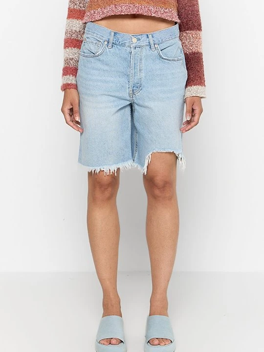 Zdjęcie produktu Szorty jeansowe Free People jasnoniebieski