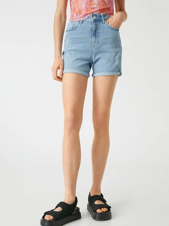 Zdjęcie produktu Szorty jeansowe KOTON jasnoniebieski denim