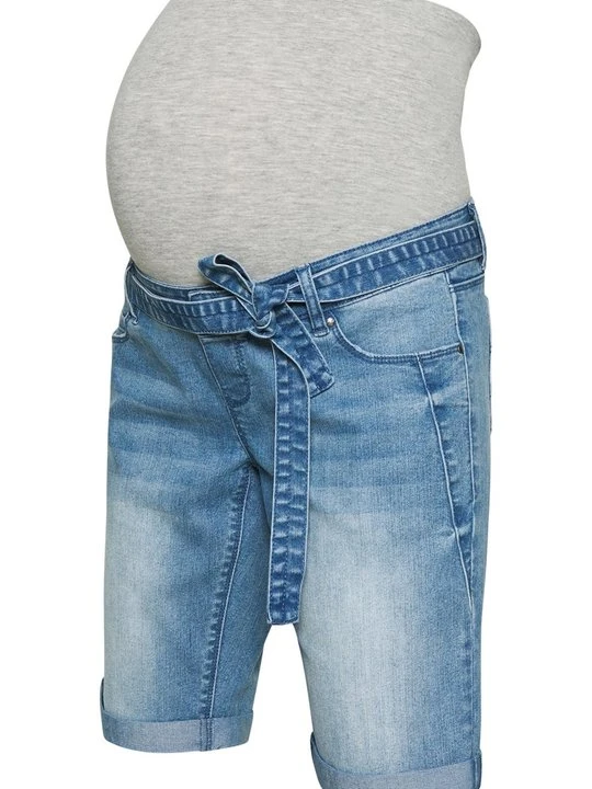 Zdjęcie produktu Szorty jeansowe Mamalicious jasnoniebieski denim