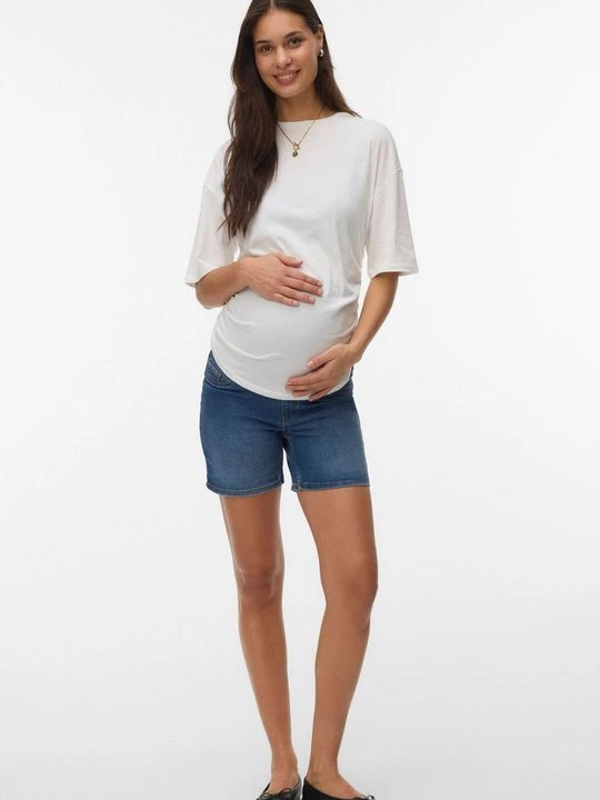 Zdjęcie produktu Szorty jeansowe Mamalicious niebieski denim