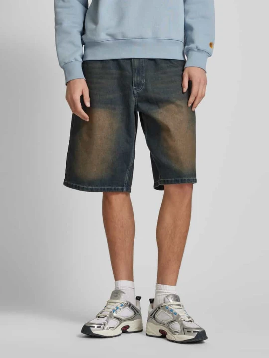 Zdjęcie produktu Szorty jeansowe o kroju baggy fit z 5 kieszeniami Karl Kani Czarny