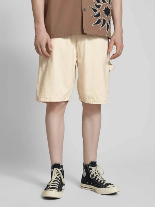 Zdjęcie produktu Szorty jeansowe o kroju baggy fit z 5 kieszeniami REVIEW Écru