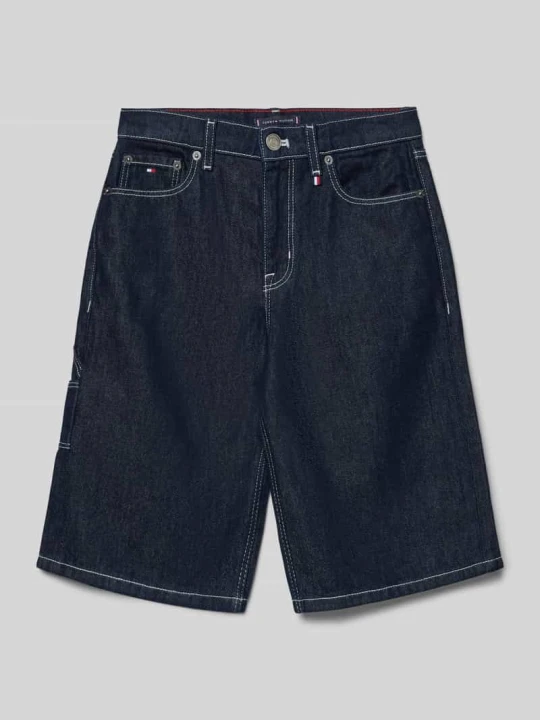 Zdjęcie produktu Szorty jeansowe o kroju baggy z mieszanki bawełny i lyocellu Tommy Hilfiger Ciemnoniebieski