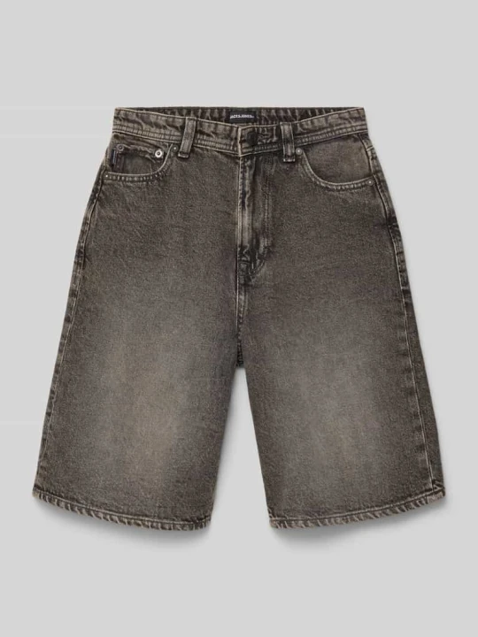 Zdjęcie produktu Szorty jeansowe o kroju baggy z wpuszczanymi kieszeniami model 'IRON' Jack&Jones Czarny