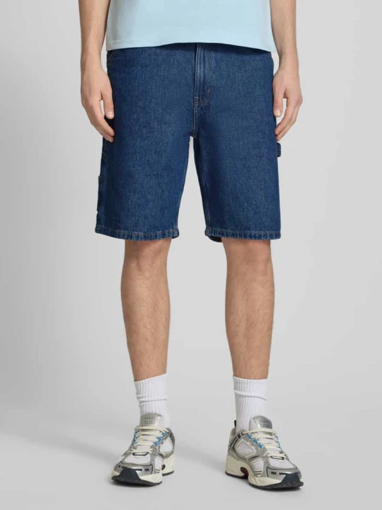 Zdjęcie produktu Szorty jeansowe o kroju baggy z wpuszczanymi kieszeniami REVIEW Niebieski