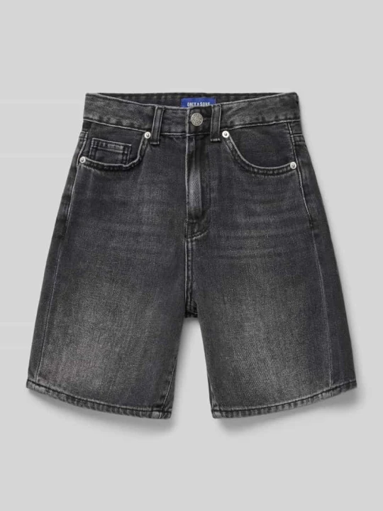 Zdjęcie produktu Szorty jeansowe o kroju loose fit z czystej bawełny ekologicznej model 'FADE' Only & Sons Czarny
