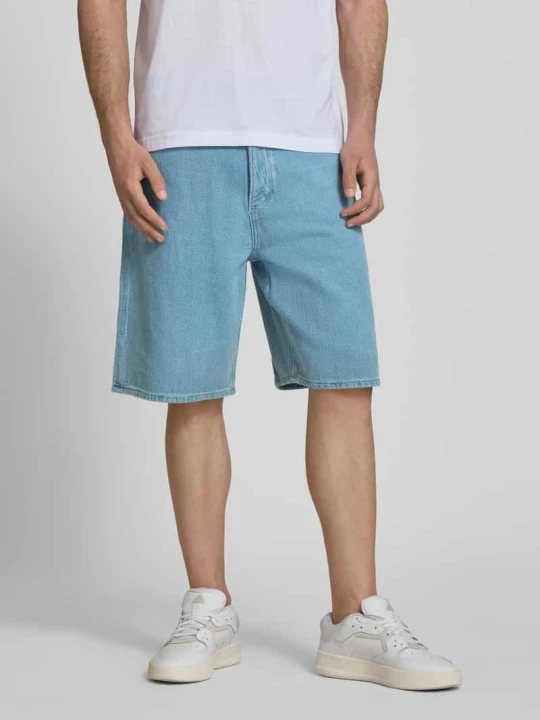 Zdjęcie produktu Szorty jeansowe o kroju loose fit z czystej bawełny model 'MASON' Hugo Jeansowy niebieski
