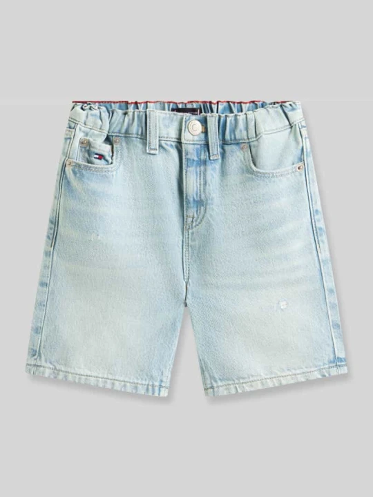Zdjęcie produktu Szorty jeansowe o kroju regular fit z 5 kieszeni Tommy Hilfiger Jasnoniebieski