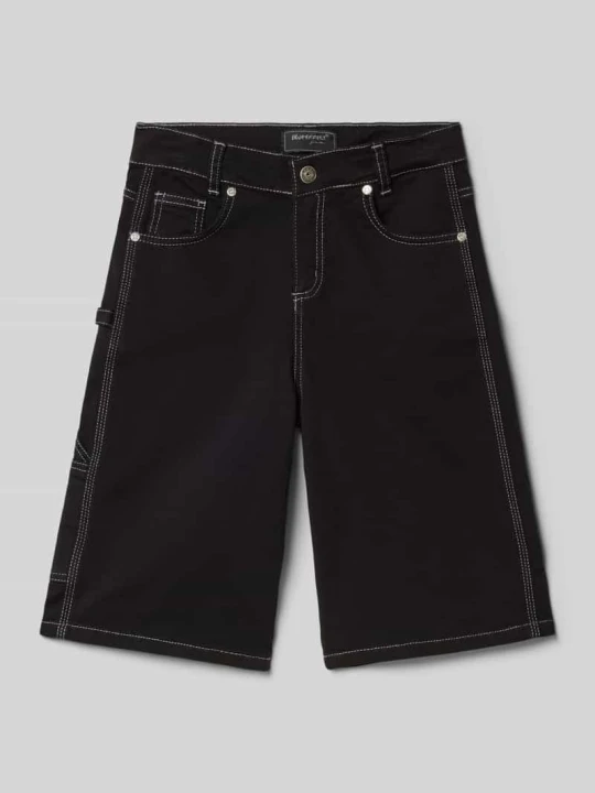 Zdjęcie produktu Szorty jeansowe o kroju regular fit z 5 kieszeniami Blue Effect Czarny