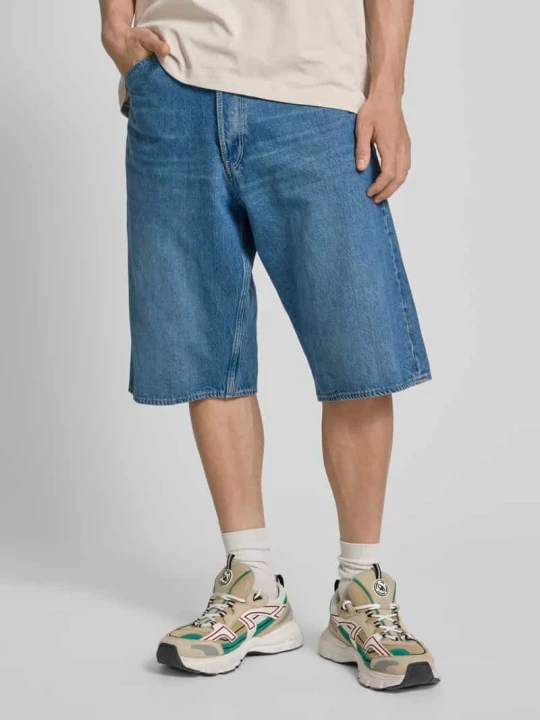 Zdjęcie produktu Szorty jeansowe o kroju regular fit z 5 kieszeniami G-Star Raw Jeansowy niebieski