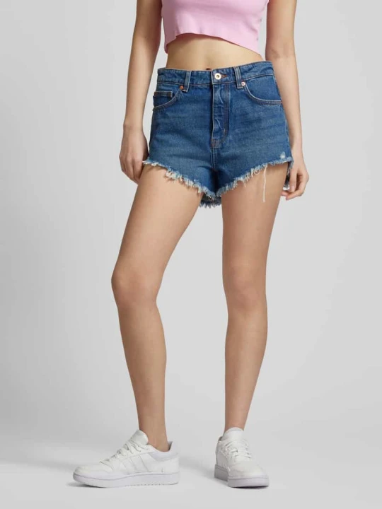 Zdjęcie produktu Szorty jeansowe o kroju regular fit z 5 kieszeniami model ‘Galara’ Hugo Jeansowy niebieski