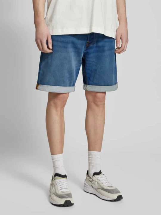 Zdjęcie produktu Szorty jeansowe o kroju regular fit z 5 kieszeniami model ‘RICK’ Jack&Jones Jeansowy niebieski