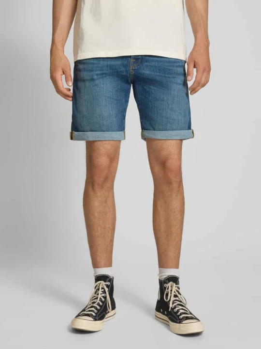 Zdjęcie produktu Szorty jeansowe o kroju regular fit z 5 kieszeniami model ‘RICK’ Jack&Jones Ciemnoniebieski