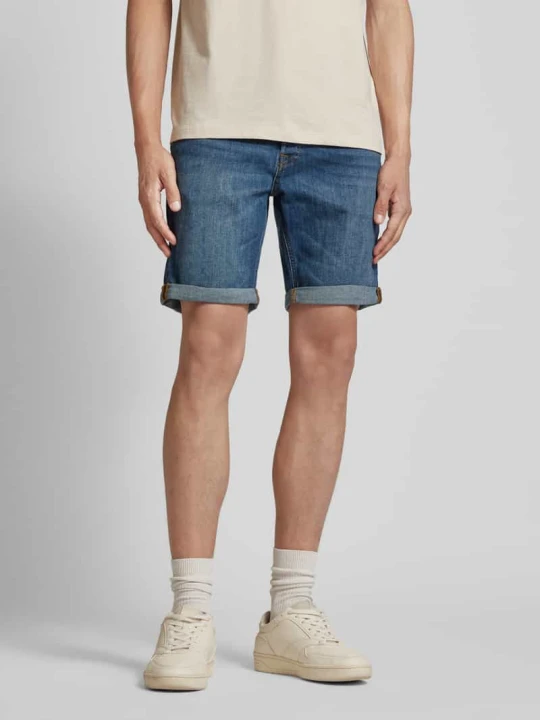 Zdjęcie produktu Szorty jeansowe o kroju regular fit z 5 kieszeniami model ‘RICK’ Jack&Jones Jeansowy niebieski