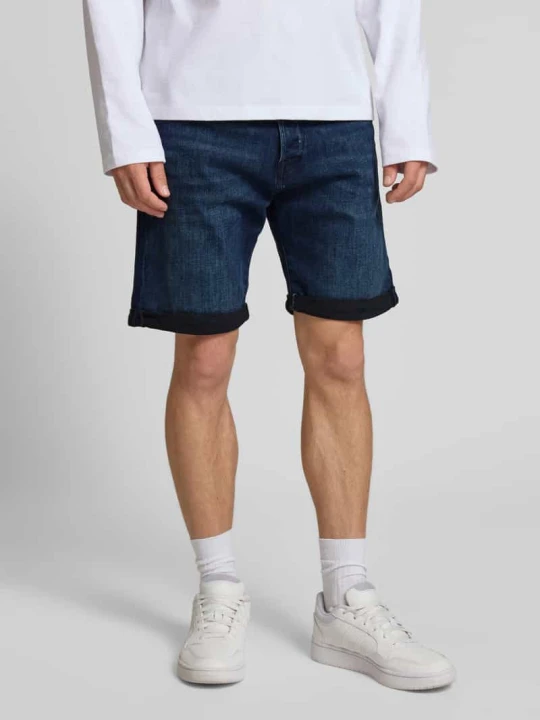 Zdjęcie produktu Szorty jeansowe o kroju regular fit z 5 kieszeniami model ‘RICK’ Jack&Jones Ciemnoniebieski