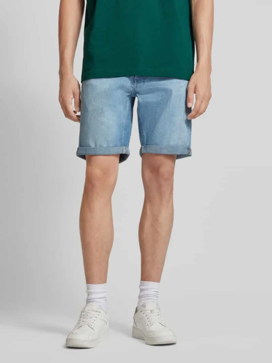 Zdjęcie produktu Szorty jeansowe o kroju regular fit z 5 kieszeniami model ‘RICK’ Jack&Jones Jeansowy niebieski