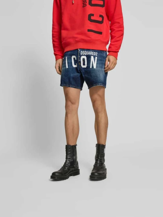 Zdjęcie produktu Szorty jeansowe o kroju regular fit z bawełny Dsquared2 Niebieski