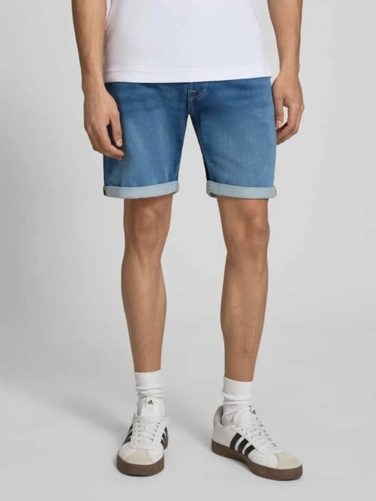Zdjęcie produktu Szorty jeansowe o kroju regular fit z brzegiem model 'RICK' Jack&Jones Jeansowy niebieski