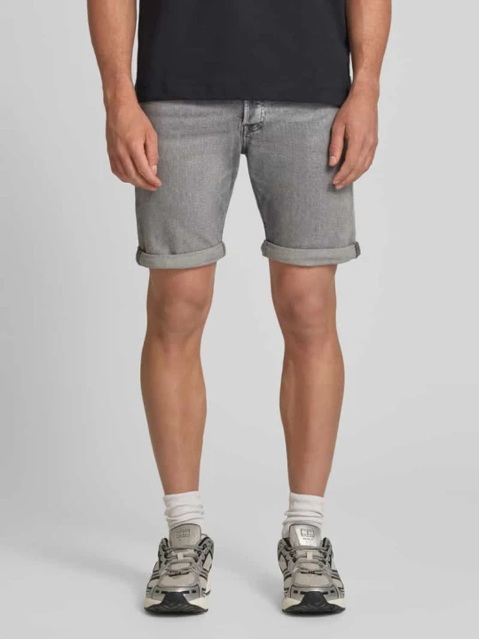 Zdjęcie produktu Szorty jeansowe o kroju regular fit z brzegiem model 'RICK' Jack&Jones Średnioszary