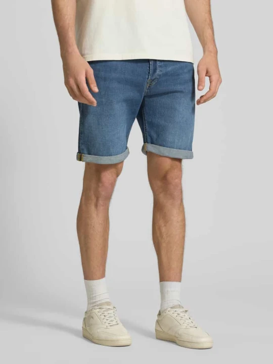 Zdjęcie produktu Szorty jeansowe o kroju regular fit z brzegiem model 'RICK' Jack&Jones Jeansowy niebieski
