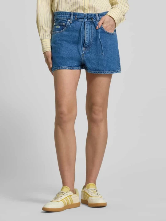 Zdjęcie produktu Szorty jeansowe o kroju regular fit z czystej bawełny Lacoste Jeansowy niebieski