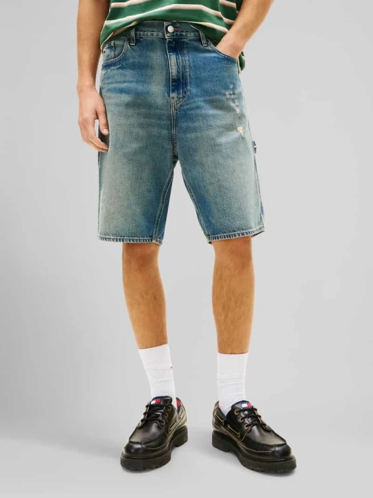 Zdjęcie produktu Szorty jeansowe o kroju regular fit z czystej bawełny Tommy Jeans Jeansowy niebieski