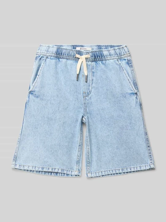 Zdjęcie produktu Szorty jeansowe o kroju regular fit z elastycznym pasem Garcia Jasnoniebieski